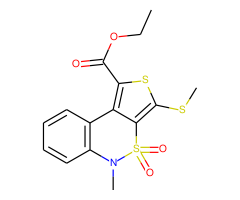 ethyl 5-methyl-3-(methylthio)-4,4-dioxo-4,5-dihydro-4lambda~6~-benzo[c]thieno[3,4-e][1,2]thiazine-1-carboxylate