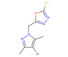 5-[(4-bromo-3,5-dimethyl-1H-pyrazol-1-yl)methyl]-1,3,4-oxadiazole-2-thiol