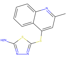 5-[(2-methyl-4-quinolyl)thio]-1,3,4-thiadiazol-2-amine