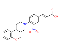 3-{4-[4-(2-methoxyphenyl)piperidino]-3-nitrophenyl}acrylic acid