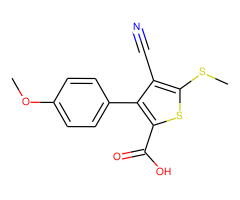 4-cyano-3-(4-methoxyphenyl)-5-(methylthio)thiophene-2-carboxylic acid