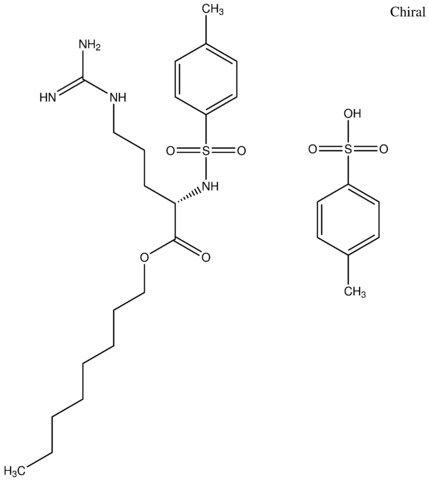 octyl (2S)-5-{[amino(imino)methyl]amino}-2-{[(4-methylphenyl)sulfonyl]amino}pentanoate 4-methylbenzenesulfonate