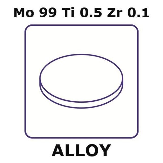 Molybdenum high temperature alloy tzm, Mo99Ti0.5Zr0.1