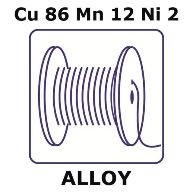 Manganin<sup>®</sup>-resistance alloy, Cu86Mn12Ni2