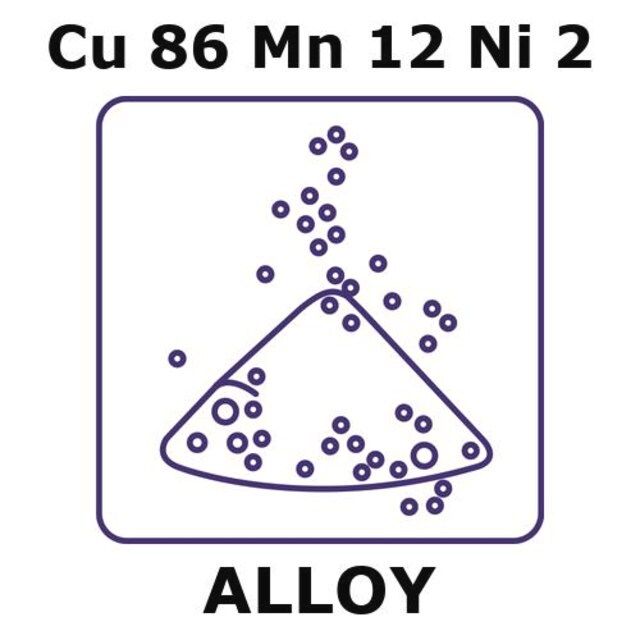 Manganin<sup>®</sup>-resistance alloy, Cu86Mn12Ni2