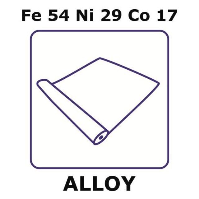 Glass Sealing Alloy, Fe54Ni29Co17