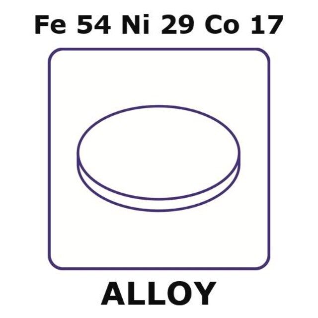 Glass Sealing Alloy, Fe54Ni29Co17