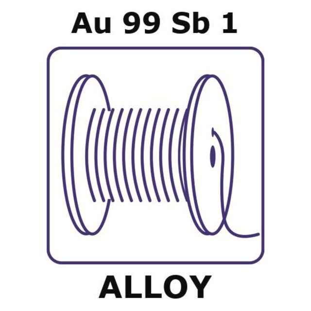 Gold-antimony alloy, Au99Sb1