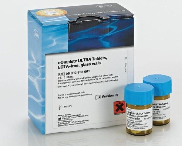 cOmplete<sup>TM</sup> ULTRA Tablets, EDTA-free, glass vials Protease Inhibitor Cocktail