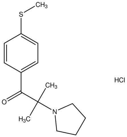 2-methyl-1-[4-(methylsulfanyl)phenyl]-2-(1-pyrrolidinyl)-1-propanone hydrochloride