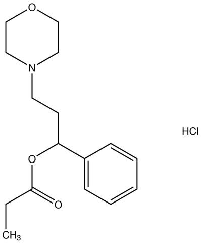 3-(4-morpholinyl)-1-phenylpropyl propanoate hydrochloride