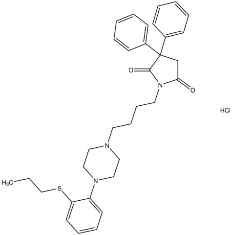 3,3-diphenyl-1-(4-{4-[2-(propylsulfanyl)phenyl]-1-piperazinyl}butyl)-2,5-pyrrolidinedione hydrochloride