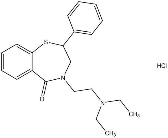 4-[2-(diethylamino)ethyl]-2-phenyl-3,4-dihydro-1,4-benzothiazepin-5(2H)-one hydrochloride