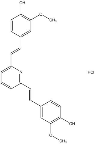 4-((E)-2-{6-[(E)-2-(4-hydroxy-3-methoxyphenyl)ethenyl]-2-pyridinyl}ethenyl)-2-methoxyphenol hydrochloride