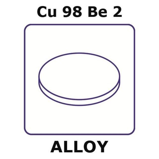 Copper-beryllium alloy, Cu98Be2