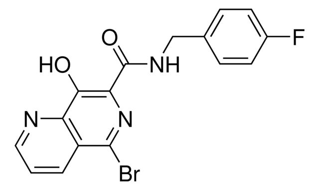 5-Bromo-<i>N</i>-(4-fluorobenzyl)-8-hydroxy-1,6-naphthyridine-7-carboxamide