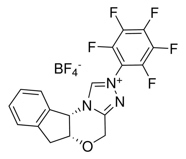 5a(<i>R</i>),10b(<i>S</i>)-5a,10b-Dihydro-2-(pentafluorophenyl)-4<i>H</i>,6<i>H</i>-indeno[2,1-<i>b</i>][1,2,4]triazolo[4,3-<i>d</i>][1,4]oxazinium tetrafluoroborate