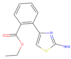 ethyl 2-(2-amino-1,3-thiazol-4-yl)benzenecarboxylate,  95%