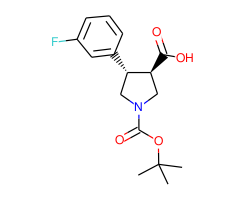 trans-1-(tert-Butoxycarbonyl)-4-(3-fluorophenyl)pyrrolidine-3-carboxylic acid