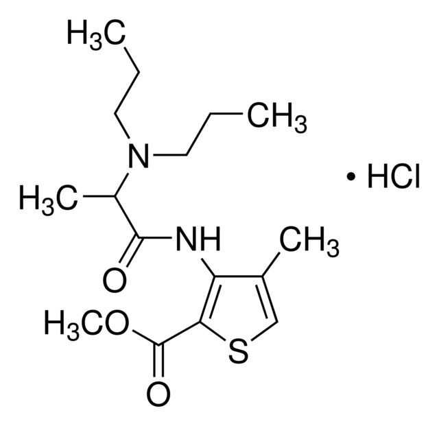 Methyl 3-[[(2<i>RS</i>)-2-(dipropylamino)propanoyl]-amino]-4-methylthiophene-2-carboxylate hydrochloride