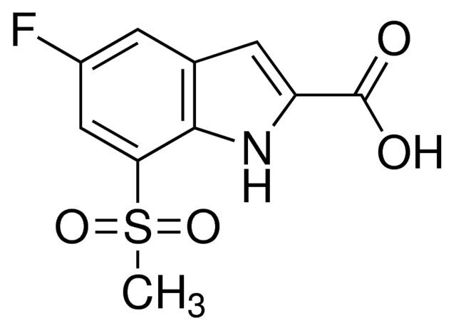 5-Fluoro-7-(methylsulfonyl)-1<i>H</i>-indole-2-carboxylic acid