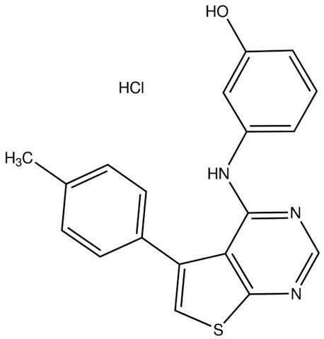 3-{[5-(4-Methylphenyl)thieno[2,3-<i>d</i>]pyrimidin-4-yl]amino}phenol hydrochloride