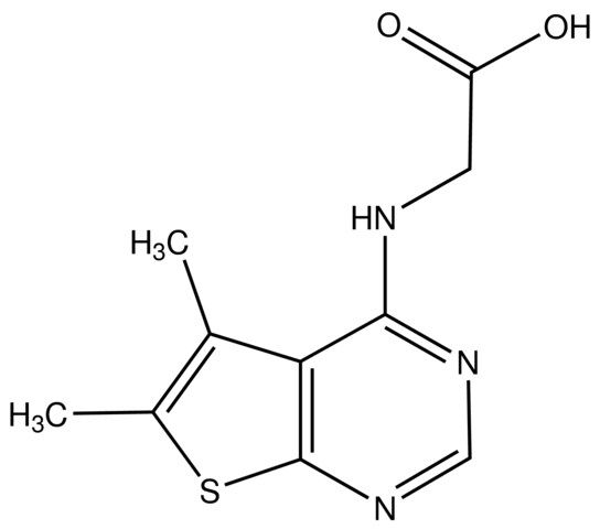 2-(5,6-Dimethylthieno[2,3-<i>d</i>]pyrimidin-4-ylamino)acetic acid