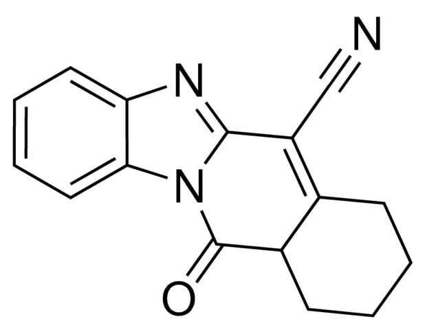 11-Oxo-7,8,9,10,10a,11-hexahydrobenzimidazo[1,2-<i>b</i>]isoquinoline-6-carbonitrile