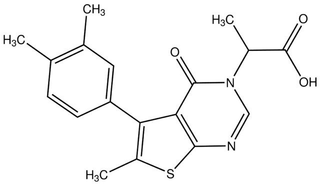 2-[5-(3,4-DiMe-phenyl)-6-Me-4-oxothieno[2,3-<i>d</i>]pyrimidin-3(4<i>H</i>)-yl]propionic acid