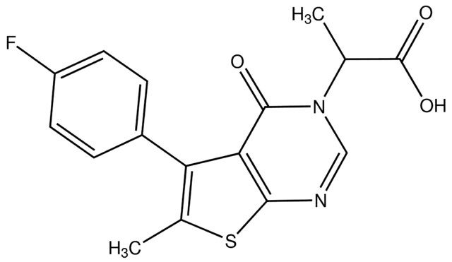 2-[5-(4-F-phenyl)-6-methyl-4-oxothieno[2,3-<i>d</i>]pyrimidin-3(4<i>H</i>)-yl]propionic acid