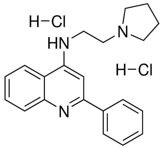 2-PHENYL-N-(2-(1-PYRROLIDINYL)ETHYL)-4-QUINOLINAMINE DIHYDROCHLORIDE