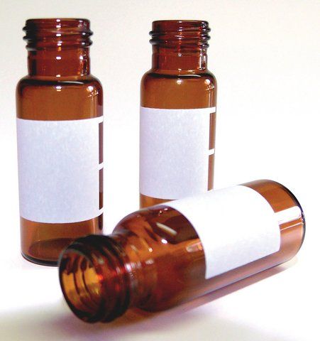 Certified screw thread vials, amber, 9 mm thread, 12 x 32 mm