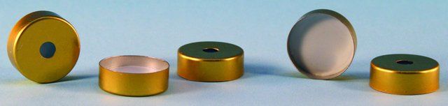 Crimp seals (magnetic) with PTFE/silicone septa, pkg/100