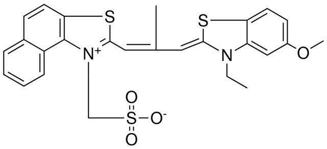 3-(2-{2-[(Z)-(3-ETHYL-5-METHOXY-1,3-BENZOTHIAZOL-2(3H)-YLIDENE)METHYL]-1-BUTENYL}NAPHTHO[1,2-D][1,3]THIAZOL-1-IUM-1-YL)-1-PROPANESULFONATE