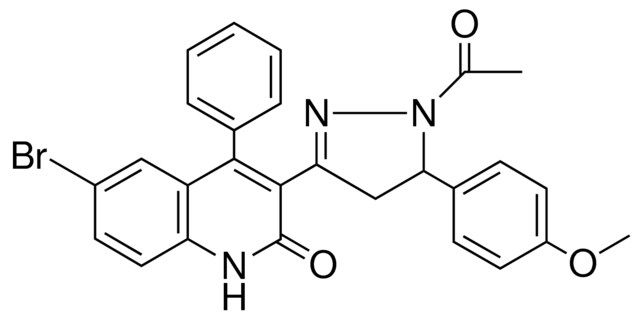 3-(1-AC-5-(4-MEO-PH)-4,5-2H-1H-PYRAZOL-3-YL)-6-BROMO-4-PHENYL-1H-QUINOLIN-2-ONE