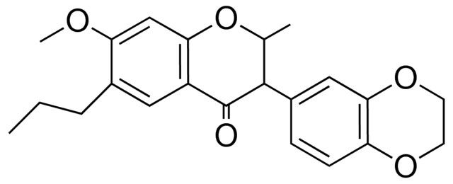 3-(2,3-DIHYDRO-BENZO(1,4)DIOXIN-6-YL)-7-METHOXY-2-METHYL-6-PROPYL-CHROMAN-4-ONE