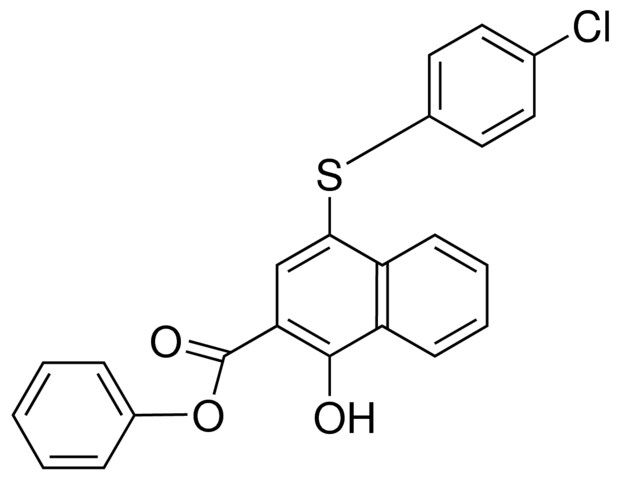 PHENYL 4-(4-CHLOROPHENYLTHIO)-1-HYDROXY-2-NAPHTHOATE