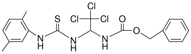 (2,2,2-TRICHLORO-1-(3-(2,5-DIMETHYL-PH)-THIOUREIDO)-ET)-CARBAMIC ACID BZL ESTER