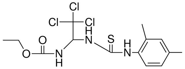 (2,2,2-TRICHLORO-1-(3-(2,4-DIMETHYL-PH)-THIOUREIDO)-ET)-CARBAMIC ACID ET ESTER