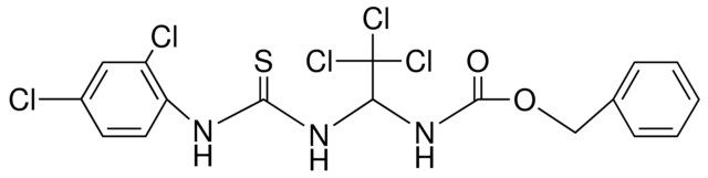 (2,2,2-TRICHLORO-1-(3-(2,4-DICHLORO-PH)-THIOUREIDO)-ET)-CARBAMIC ACID BZL ESTER