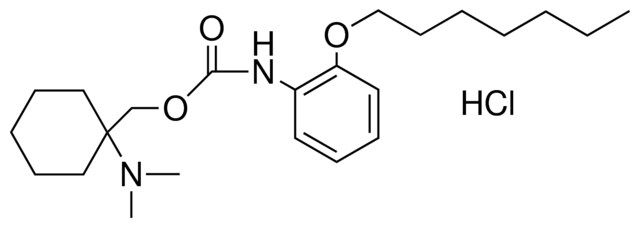 (HEPTYLOXY-PH)-CARBAMIC ACID DIMETHYLAMINO-CYCLOHEXYLMETHYL ESTER, HYDROCHLORIDE