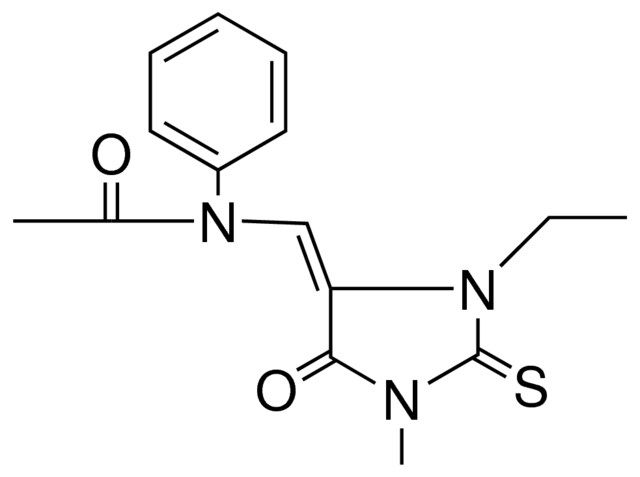 N-(1-ETHYL-3-METHYL-4-OXO-2-THIOXOIMIDAZOLIDIN-5-YLIDENEMETHYL)-ACETANILIDE