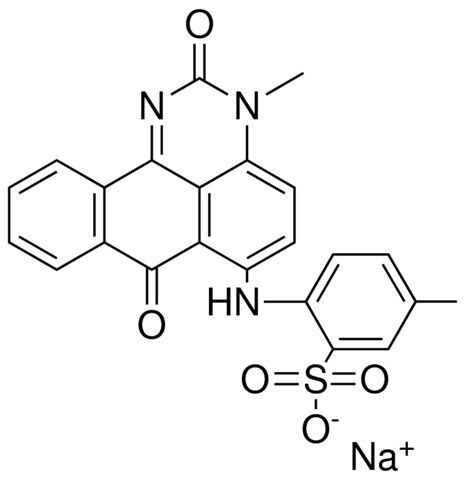 5-ME-2-(3-ME-2,7-DIOXO-3H-BENZO(E)PERIMIDIN-6-YLAMINO)-BENZENESULFONIC ACID, NA