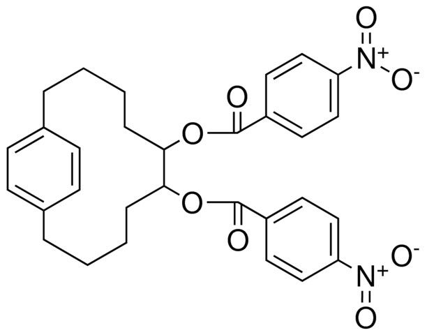 7-[(4-NITROBENZOYL)OXY]BICYCLO[10.2.2]HEXADECA-1(14),12,15-TRIEN-6-YL 4-NITROBENZOATE