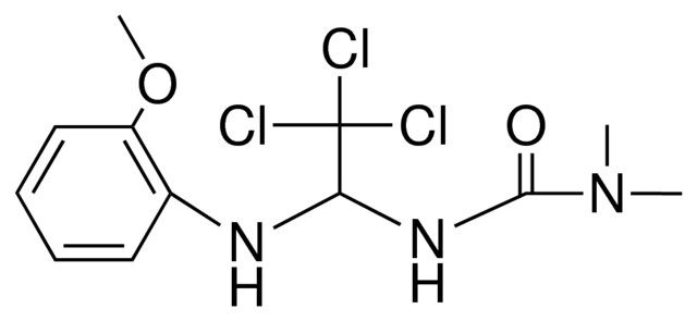 1,1-DIMETHYL-3-(2,2,2-TRICHLORO-1-(2-METHOXY-PHENYLAMINO)-ETHYL)-UREA