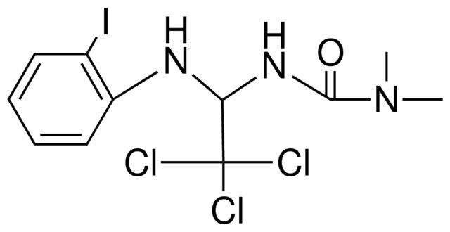 1,1-DIMETHYL-3-(2,2,2-TRICHLORO-1-(2-IODO-PHENYLAMINO)-ETHYL)-UREA