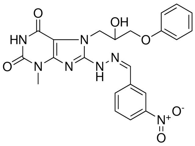 3-NITROBENZALDEHYDE [7-(2-HYDROXY-3-PHENOXYPROPYL)-3-METHYL-2,6-DIOXO-2,3,6,7-TETRAHYDRO-1H-PURIN-8-YL]HYDRAZONE