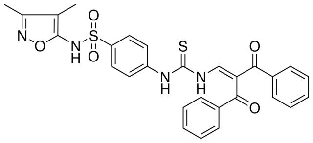 4-({[(2-BENZOYL-3-OXO-3-PHENYL-1-PROPENYL)AMINO]CARBOTHIOYL}AMINO)-N-(3,4-DIMETHYL-5-ISOXAZOLYL)BENZENESULFONAMIDE