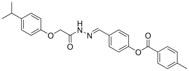 4-(2-((4-ISOPROPYLPHENOXY)ACETYL)CARBOHYDRAZONOYL)PHENYL 4-METHYLBENZOATE