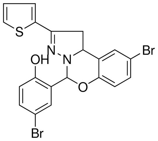 4-BROMO-2-[9-BROMO-2-(2-THIENYL)-1,10B-DIHYDROPYRAZOLO[1,5-C][1,3]BENZOXAZIN-5-YL]PHENOL